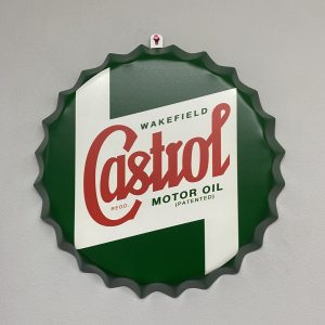 Metal bottle top Castrol