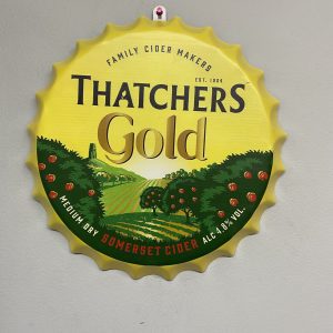 Metal bottle top  Thatchers Gold