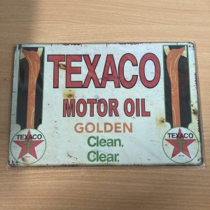 Metal sign  Texaco oil