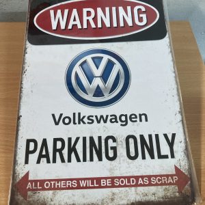 Metal sign Volkswagen parking only