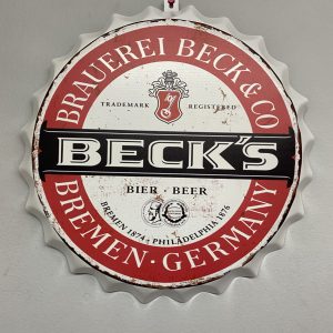 Metal bottle top Becks