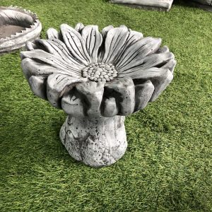 Sunflower birdbath