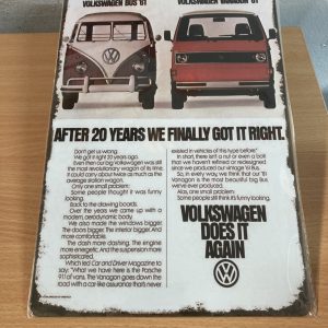 Metal sign Volkswagen does it again