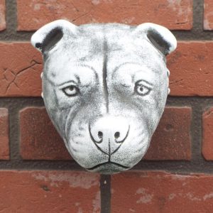 Staffy head black
