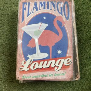Metal Sign Flamingo lounge