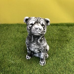 Sitting staffy black