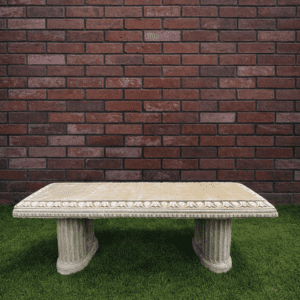 Straight bench in cream